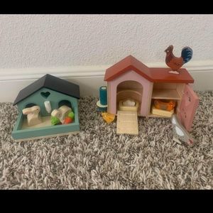 Tender Leaf Toys | Pet Rabbit Set & Chicken Coop Set